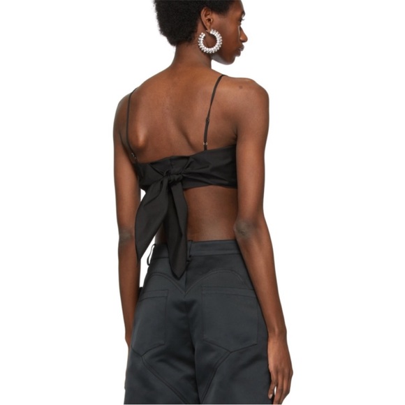 Area Handkerchief Tie Black Top Embellished - Picture 3 of 4